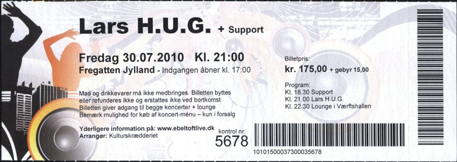 billet – Lars H.U.G. – Fregatpladsen, Ebeltoft