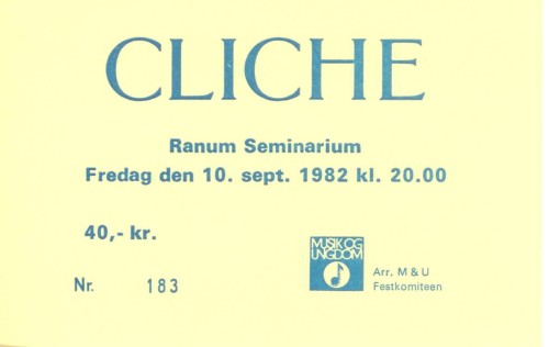 Kliché – Ranum Statsseminarium, Ranum · 10. september 1982. Arkiv: Søren Bombæk / HUG-info.dk.